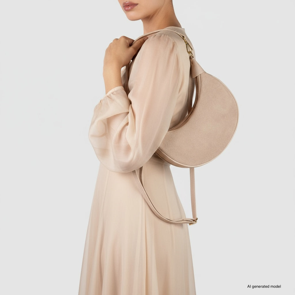 Arezzo | Italian Genuine Suede & Full-Grain Leather Shoulder Bag