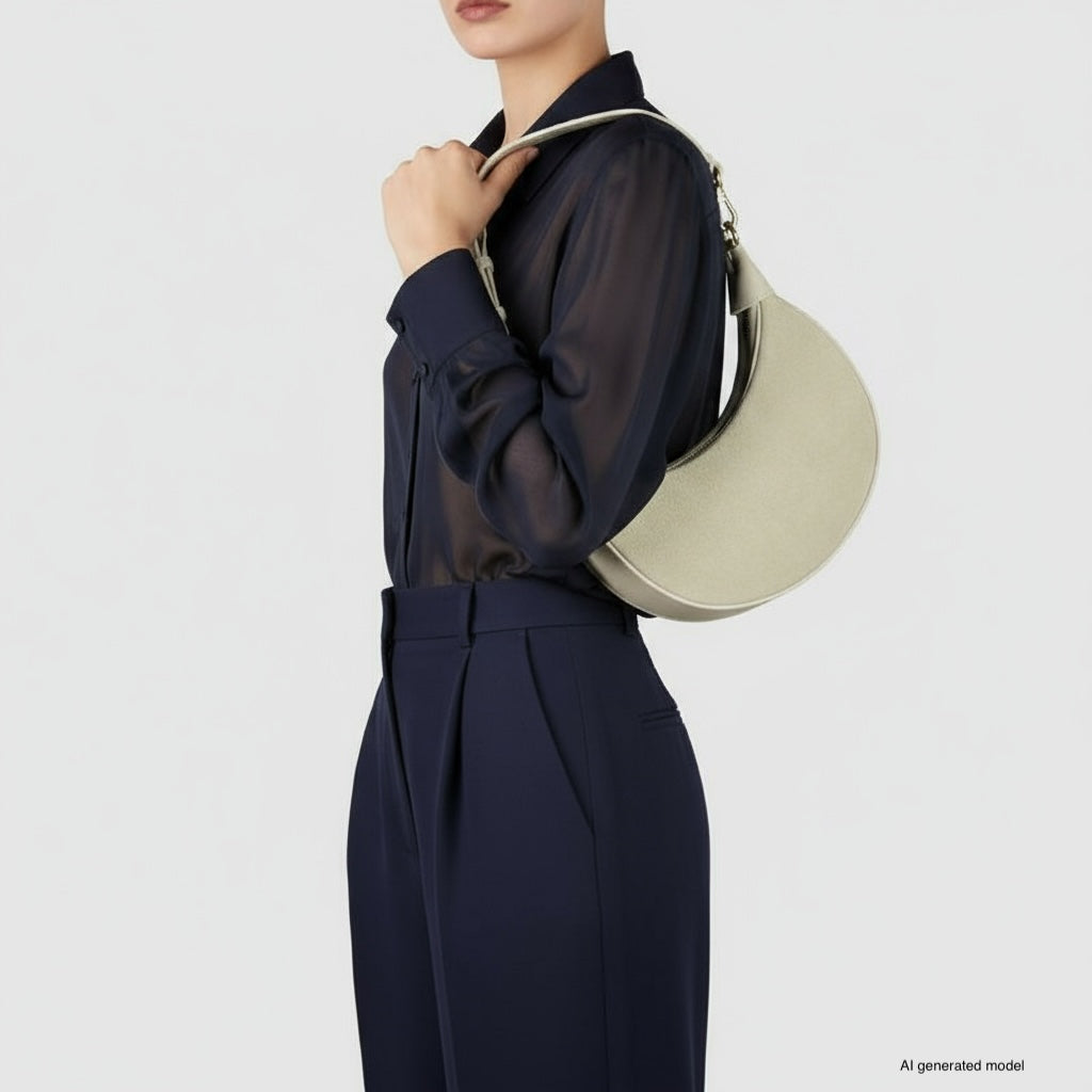 Arezzo | Italian Genuine Suede & Full-Grain Leather Shoulder Bag