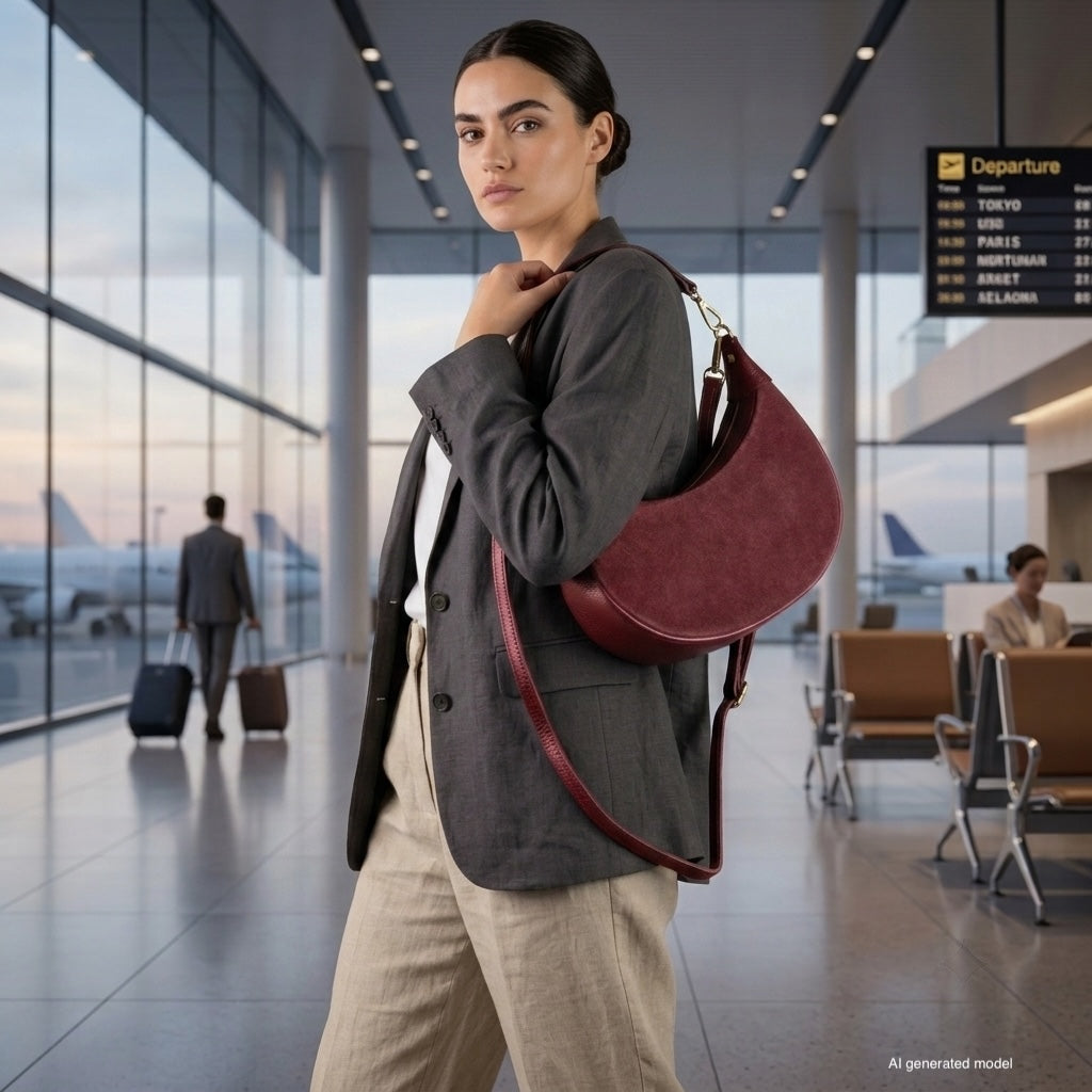 Arezzo | Italian Genuine Suede & Full-Grain Leather Shoulder Bag