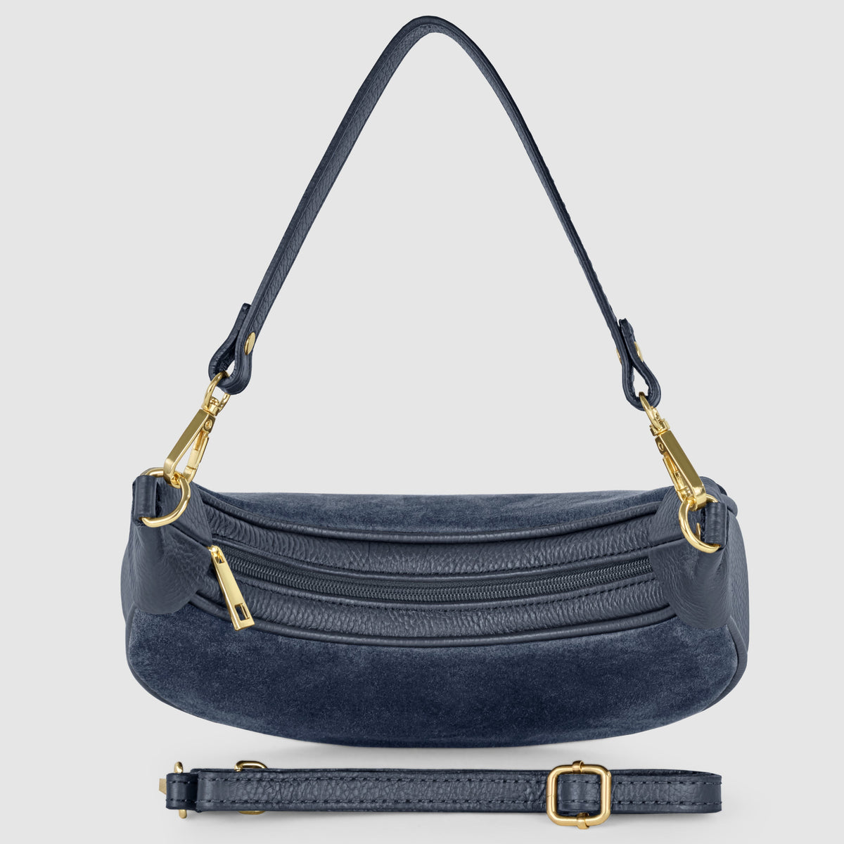 Arezzo | Italian Genuine Suede & Full-Grain Leather Shoulder Bag
