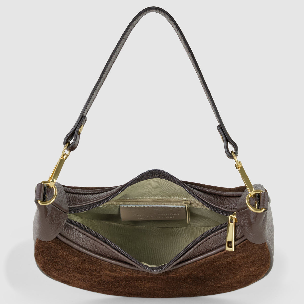 Arezzo | Italian Genuine Suede & Full-Grain Leather Shoulder Bag