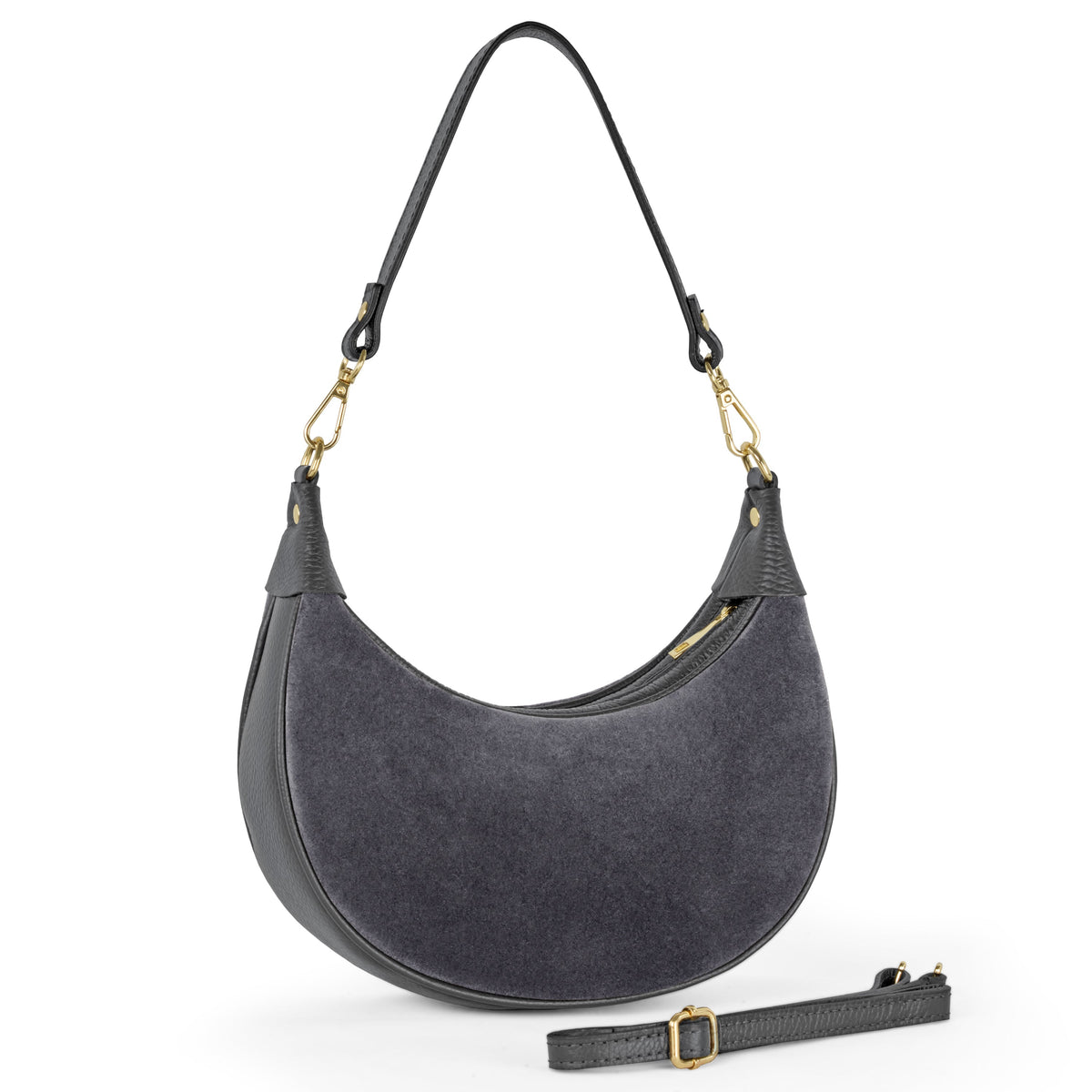 Arezzo | Italian Genuine Suede & Full-Grain Leather Shoulder Bag