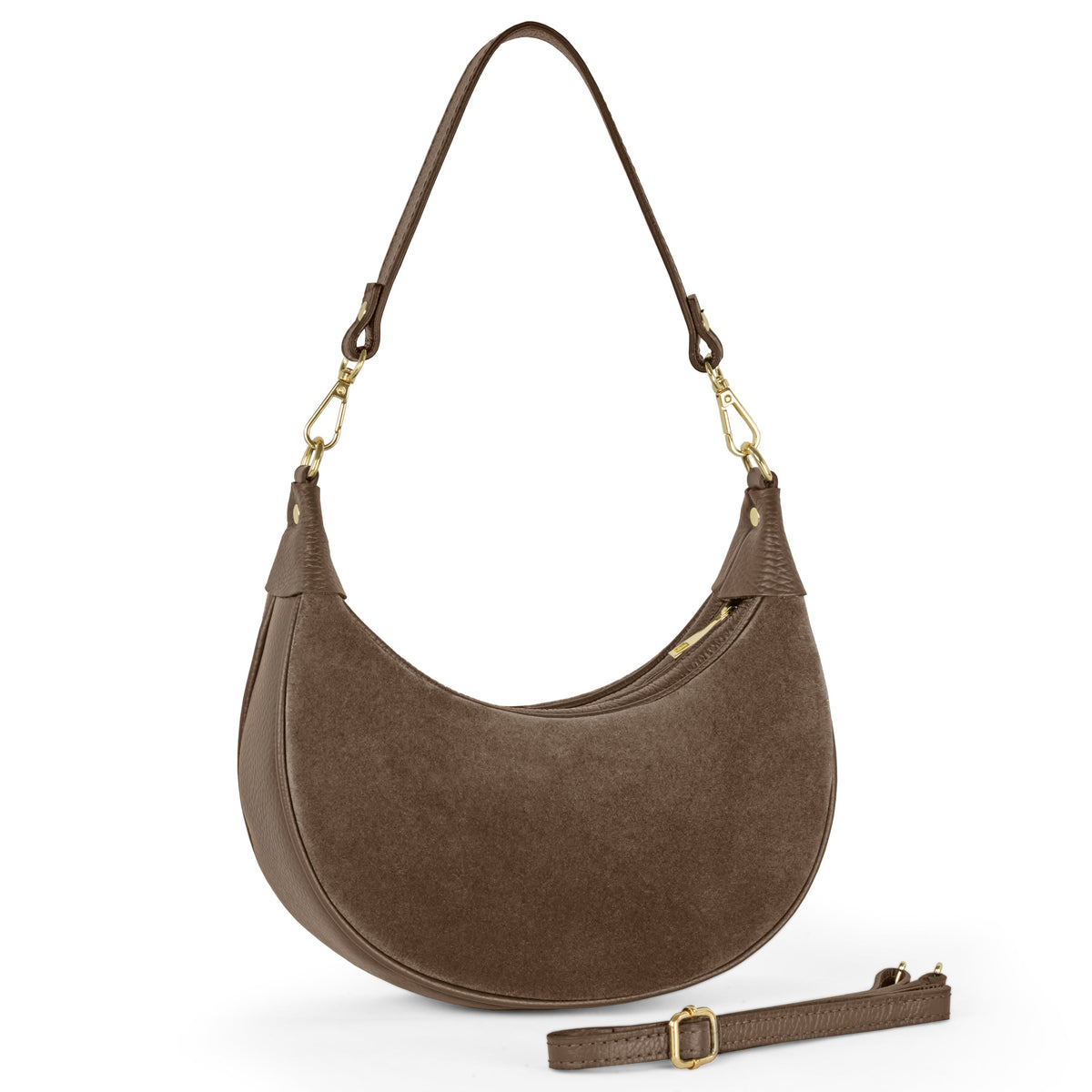Arezzo | Italian Genuine Suede & Full-Grain Leather Shoulder Bag
