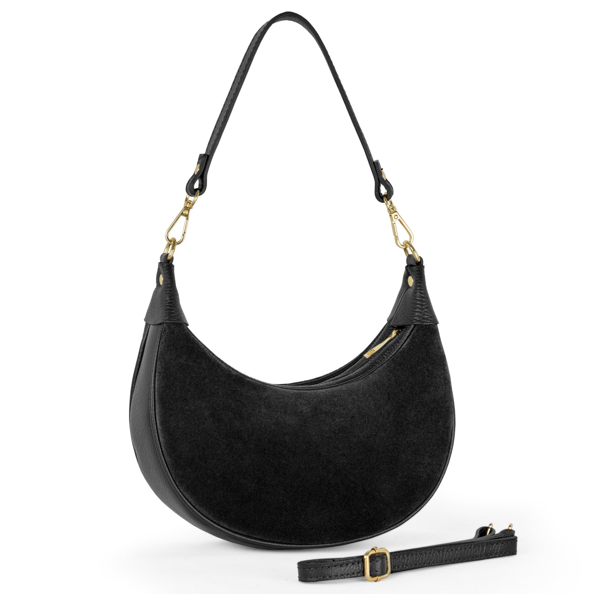Arezzo | Italian Genuine Suede & Full-Grain Leather Shoulder Bag
