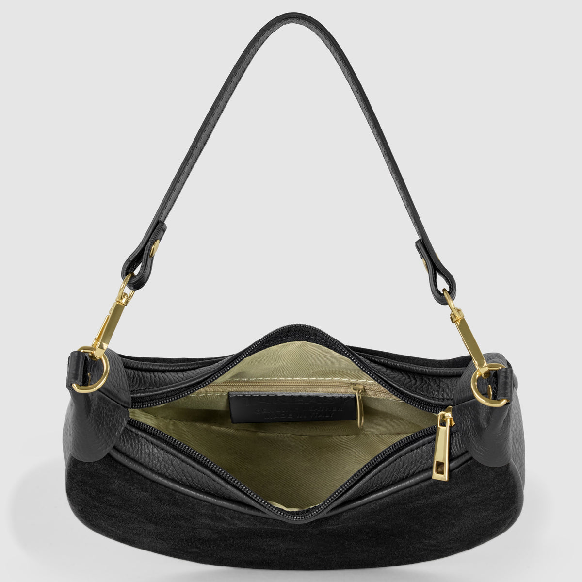 Arezzo | Italian Genuine Suede & Full-Grain Leather Shoulder Bag