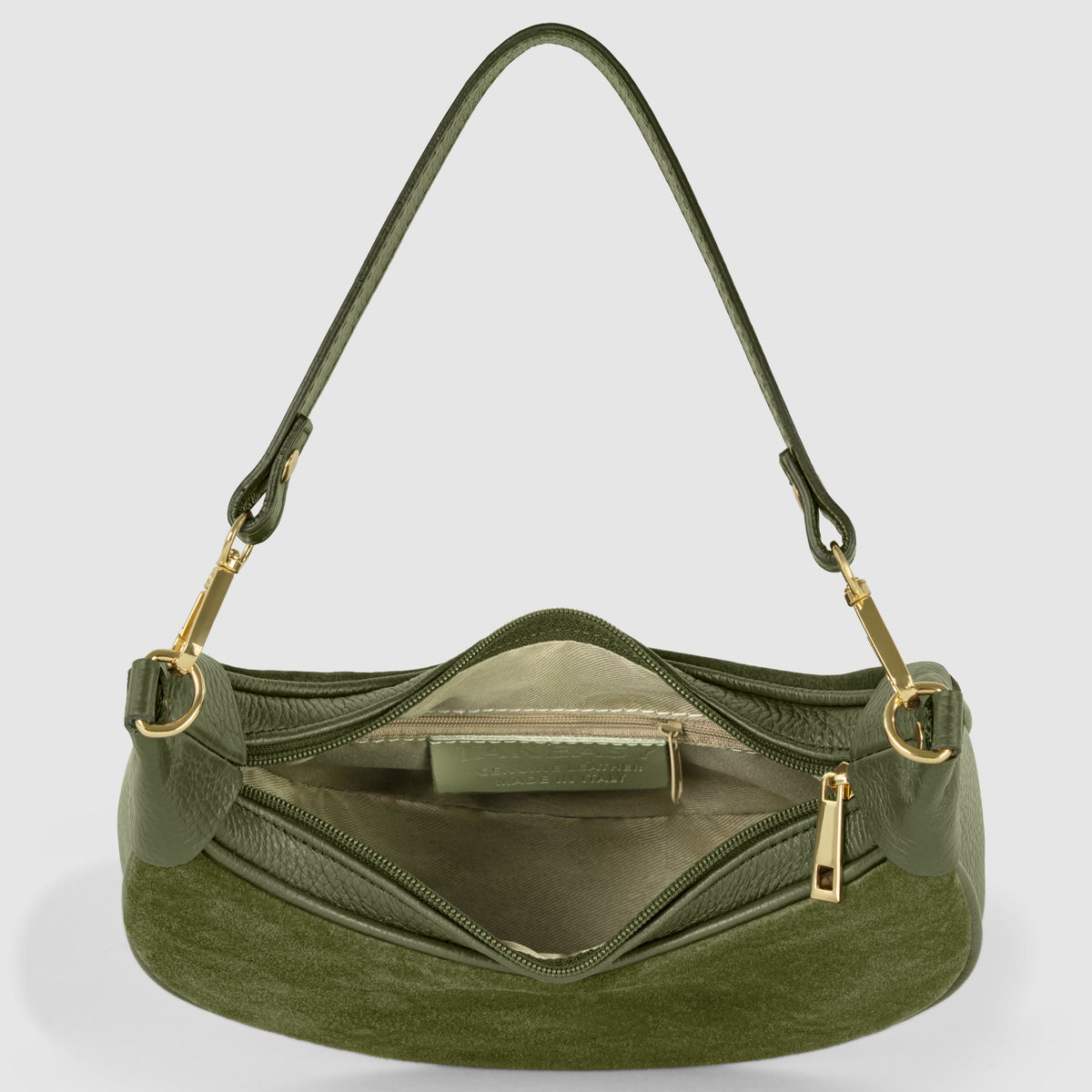 Arezzo | Italian Genuine Suede & Full-Grain Leather Shoulder Bag
