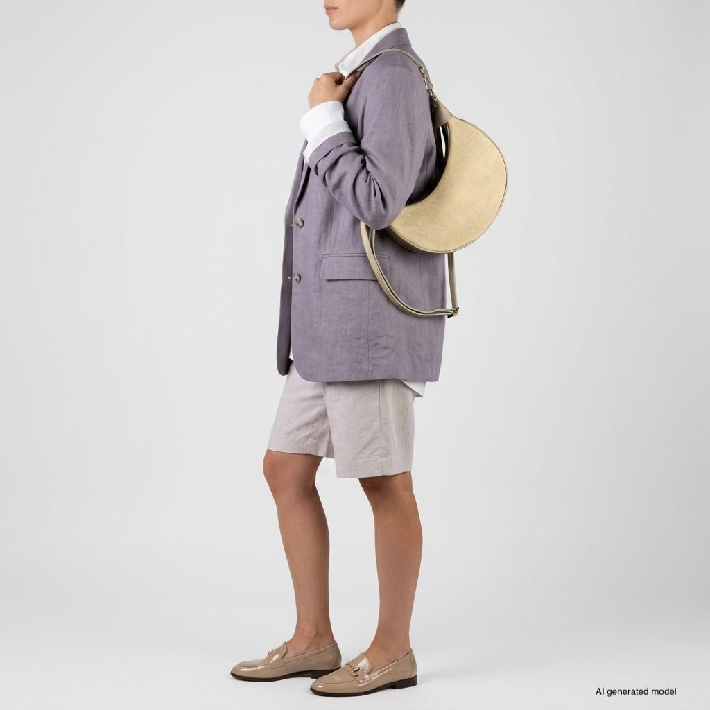 Arezzo | Italian Genuine Suede & Full-Grain Leather Shoulder Bag
