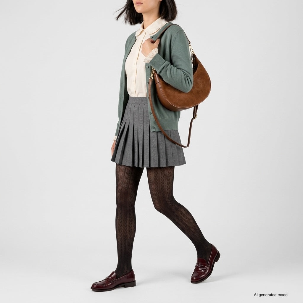 Arezzo | Italian Genuine Suede & Full-Grain Leather Shoulder Bag