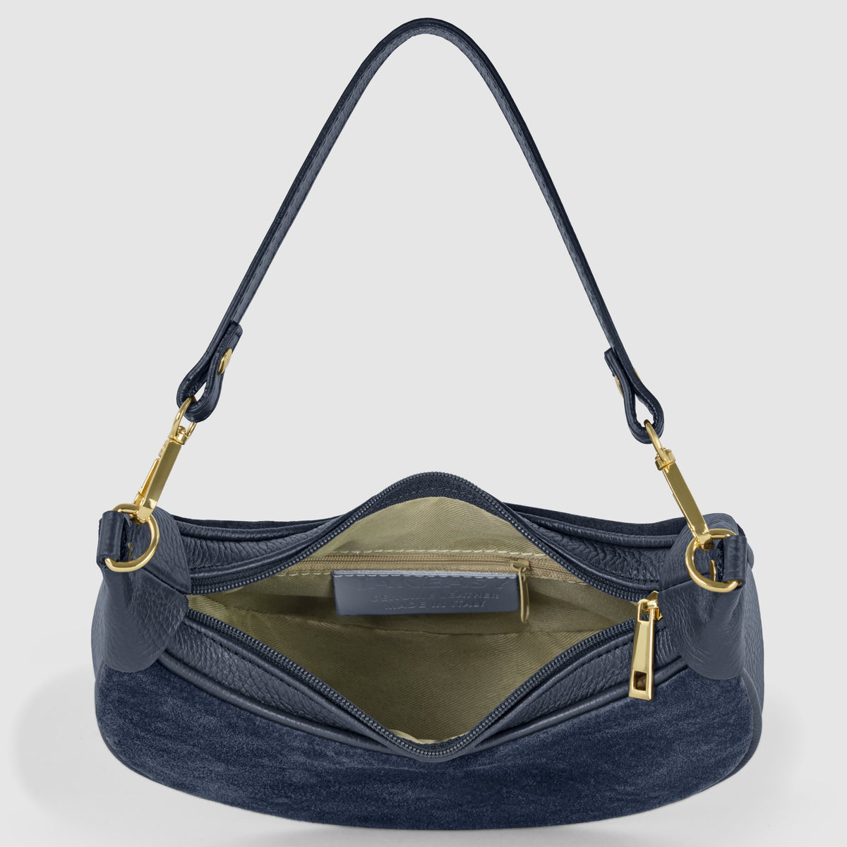 Arezzo | Italian Genuine Suede & Full-Grain Leather Shoulder Bag