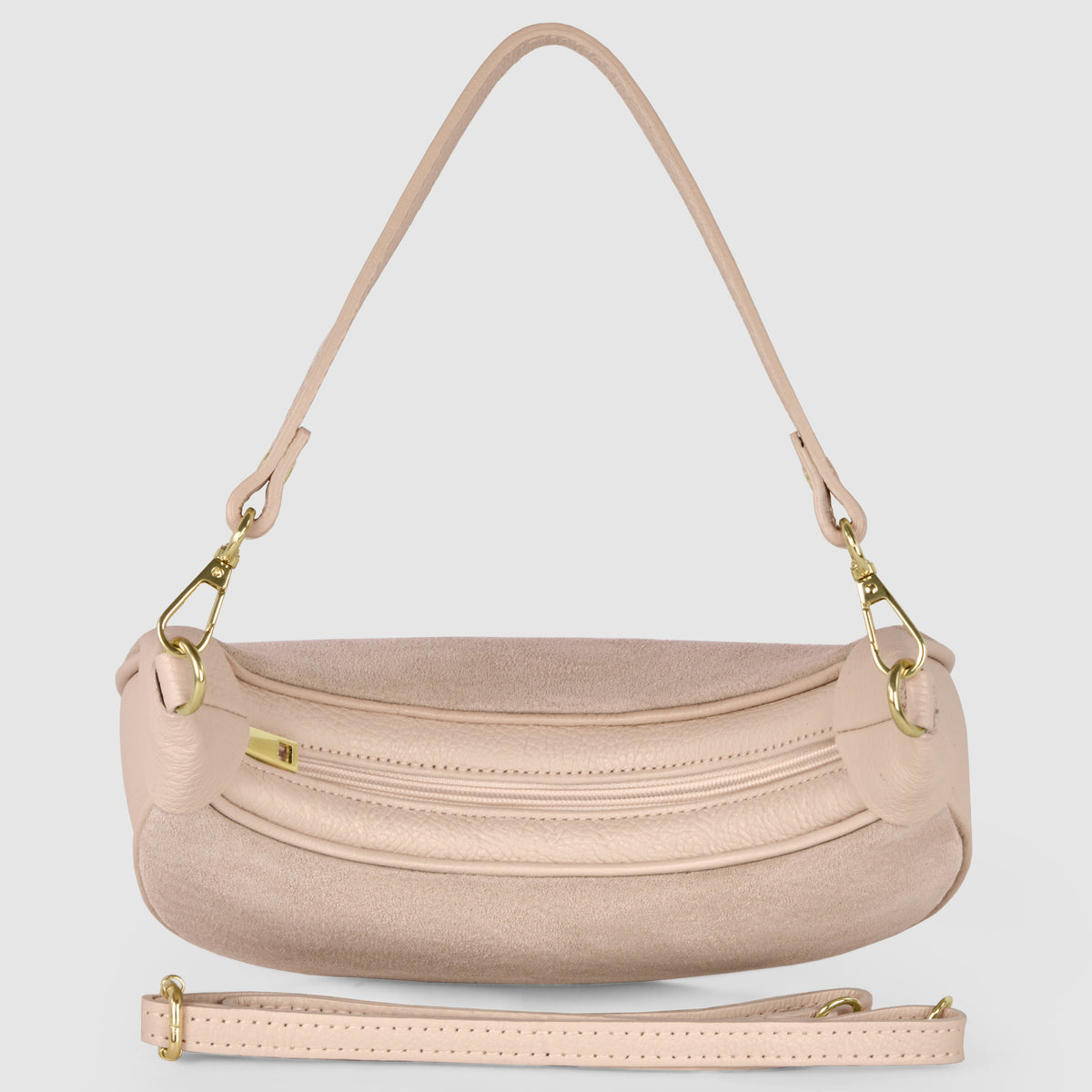 Arezzo | Italian Genuine Suede & Full-Grain Leather Shoulder Bag