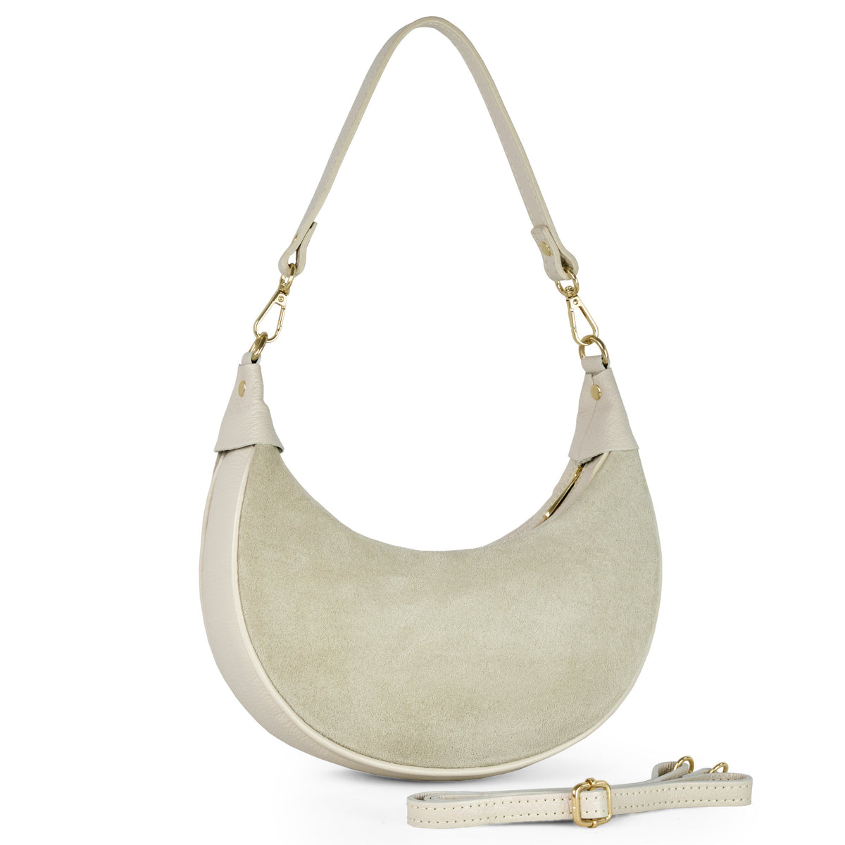 Arezzo | Italian Genuine Suede & Full-Grain Leather Shoulder Bag