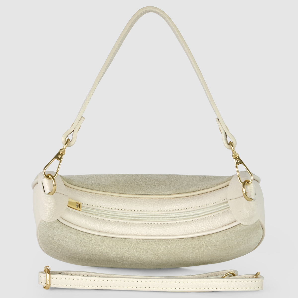 Arezzo | Italian Genuine Suede & Full-Grain Leather Shoulder Bag