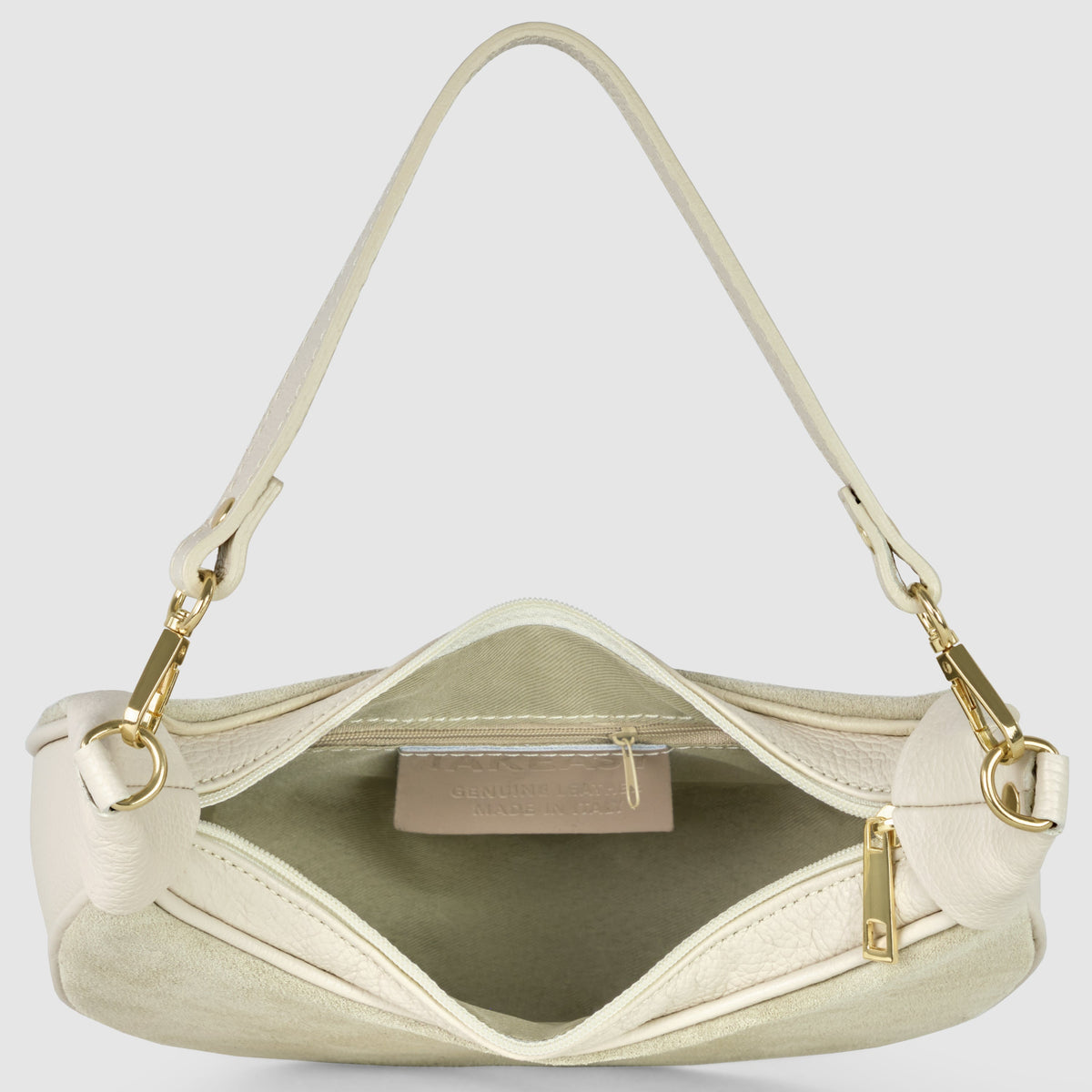 Arezzo | Italian Genuine Suede & Full-Grain Leather Shoulder Bag