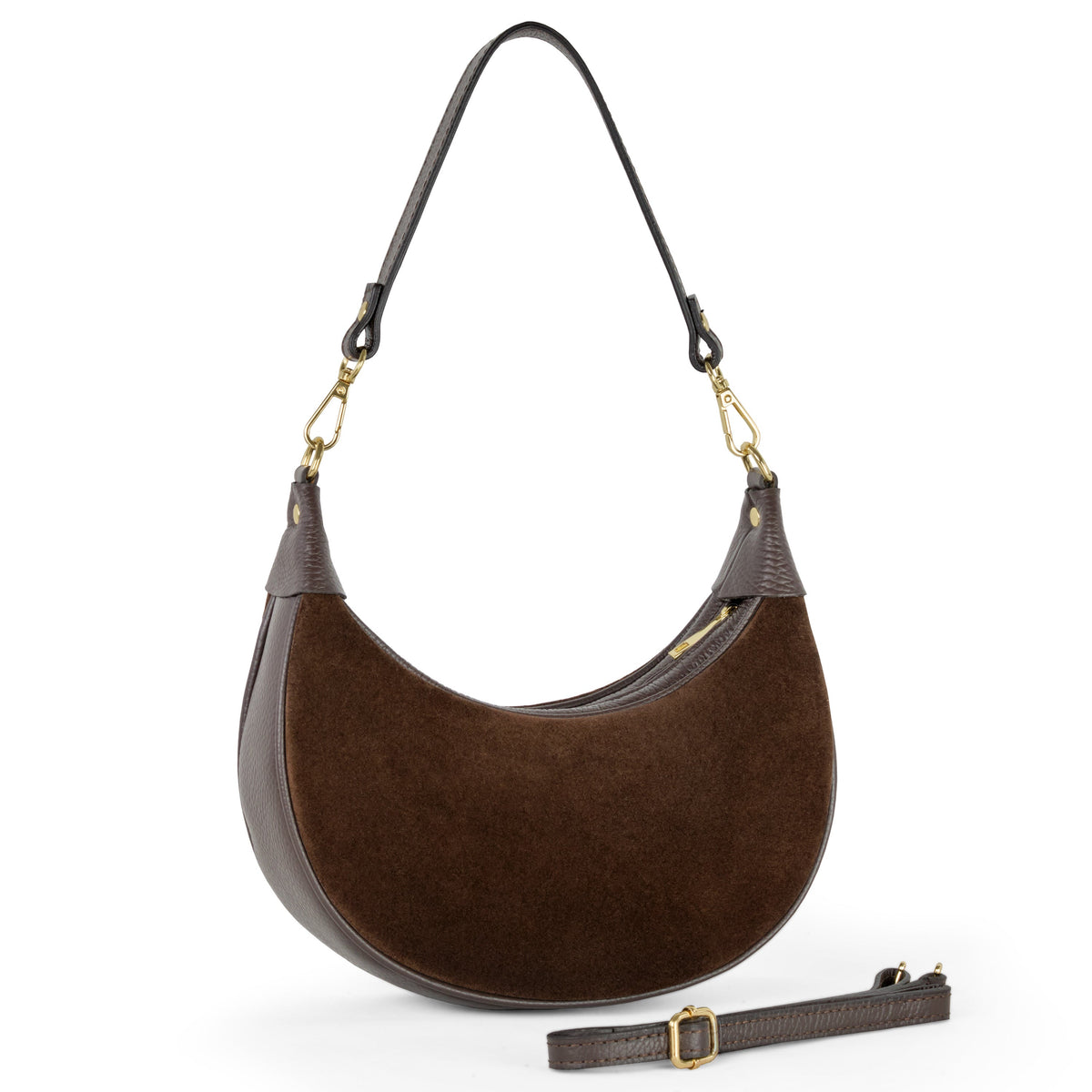 Arezzo | Italian Genuine Suede & Full-Grain Leather Shoulder Bag